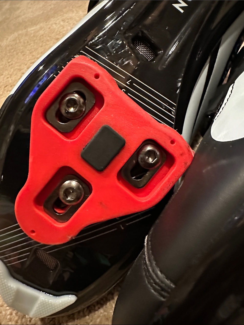 Peloton Black Cycling Shoes with Red Lining - Picture 6 of 8